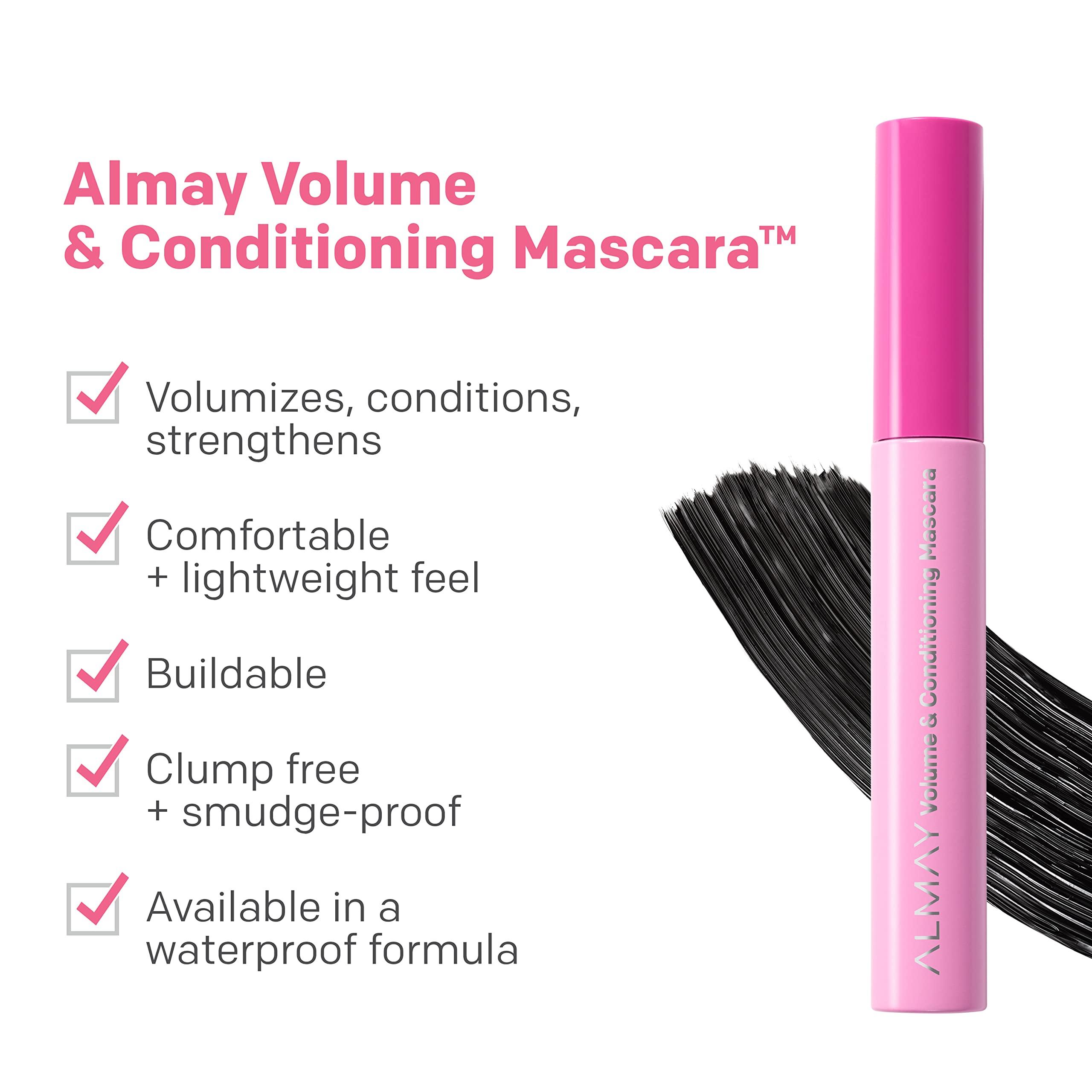 Almay Almay Volume & Conditioning Mascara, Hydrating All Day Wear, 20 Black, 0.27 fl oz.