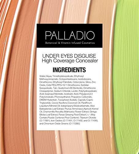Palladio Palladio Full Coverage Concealer, Under Eyes Disguise, Creamy Face and Eye Concealer, Evens Skin Tone, Conceals Blemishes, Dark Circles and Fine Lines, Use with Concealer Brush, Macchiato