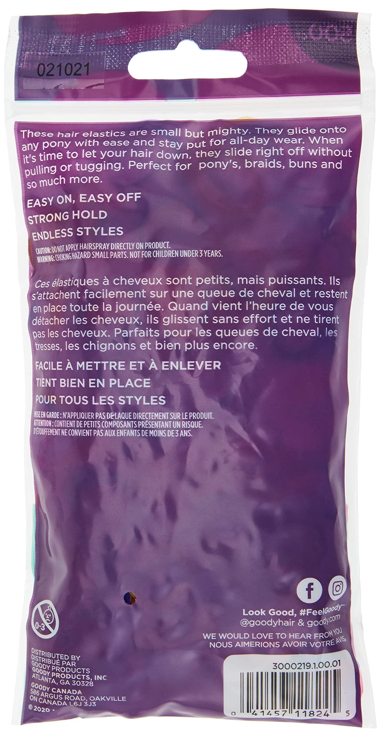 GOODY GOODY Ouchless 250 Count Clear Hair Ties and 500 Count Goody Kids Colorful Hair Bands