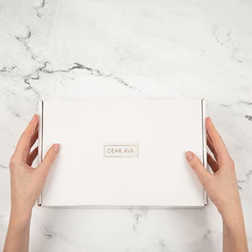 Dear Ava Dear Ava Spa Gifts for Women | Organic Self Care luxury Anti Stress Relaxing Bath and Body Kit Set Basket Box for Her with Heartfelt Card | Premium Spa Gift for Girls Mom