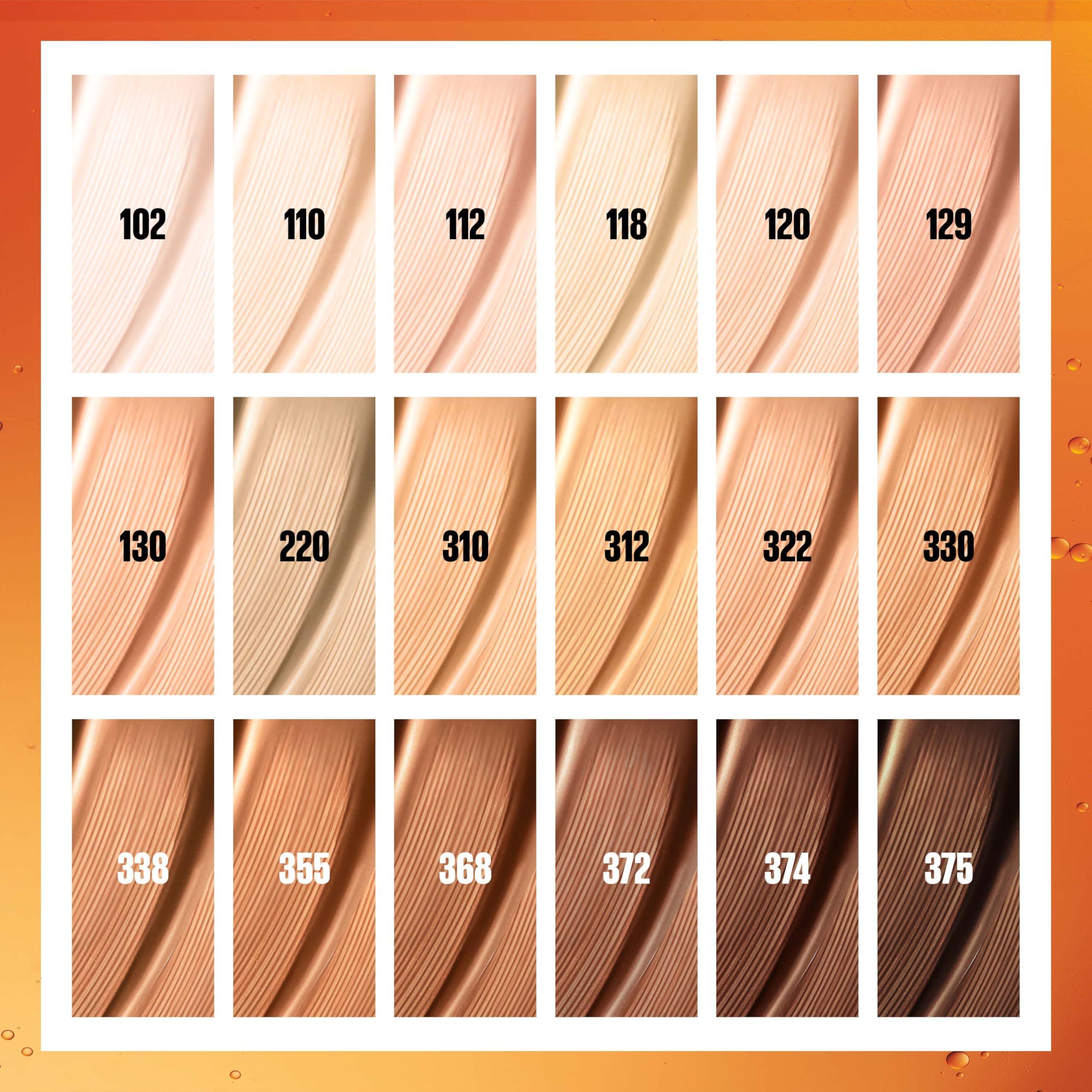 MAYBELLINE Maybelline Super Stay Up to 24HR Skin Tint, Radiant Light-to-Medium Coverage Foundation, Makeup Infused With Vitamin C, 322, 1 Count