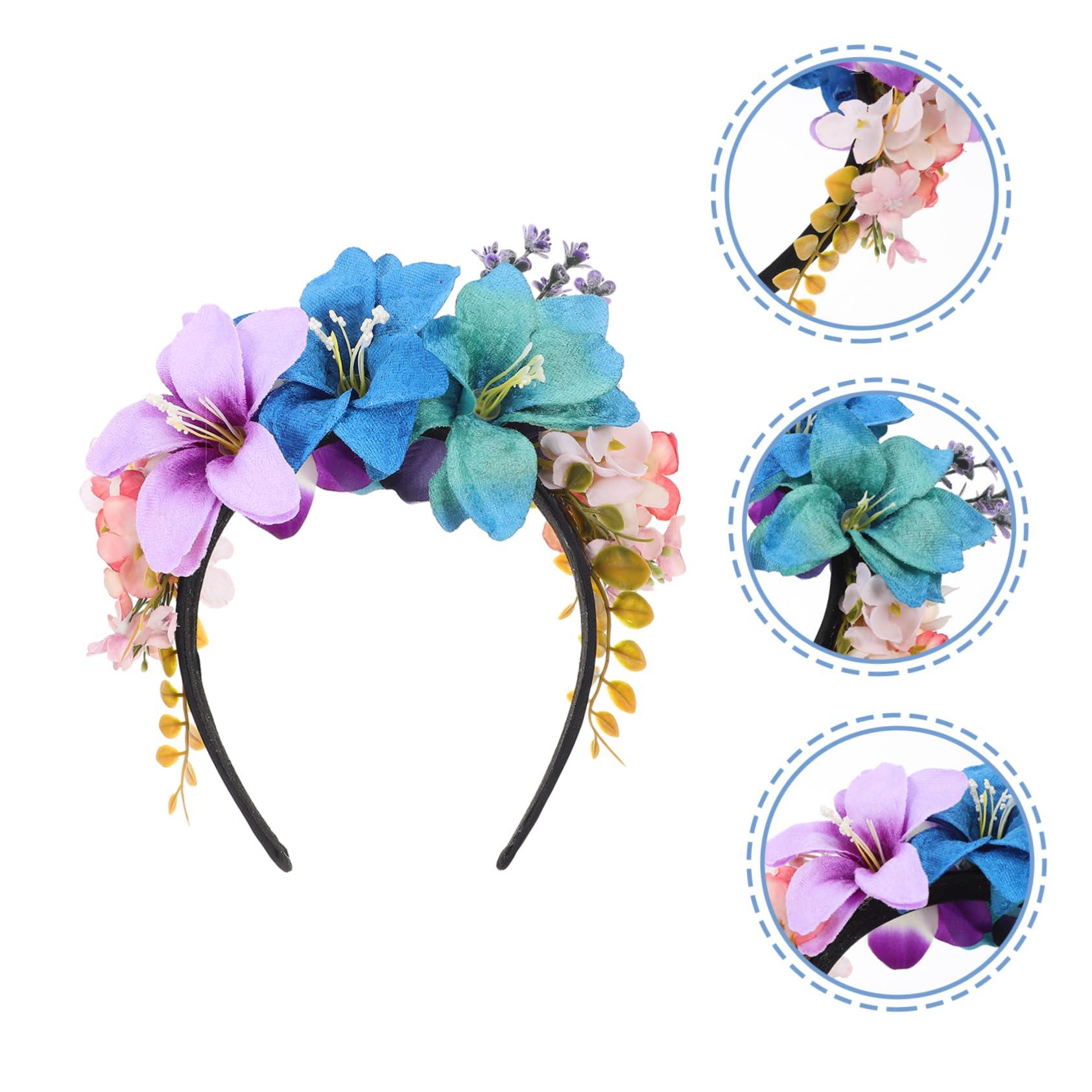 Ipetboom Ipetboom Floral Headband Headband Women Pattern Headbands for Women Lily Flower Headdress Birthday Wedding Accessory