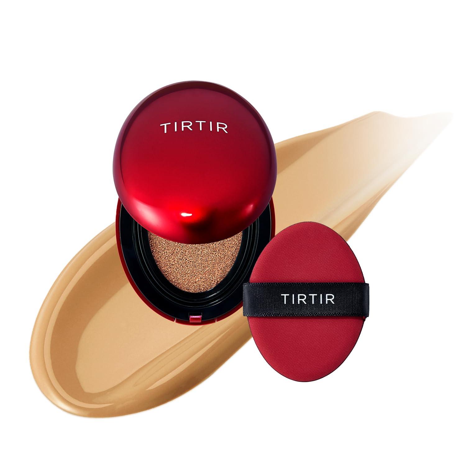 TIRTIR [*Mini Size*] TIRTIR Mask Fit Red Cushion Foundation | Full coverage, Weighless, Skin fit, Satin Glow Finish, Korean cushion foundation (#29N Natural Beige, 0.15 Fl Oz)