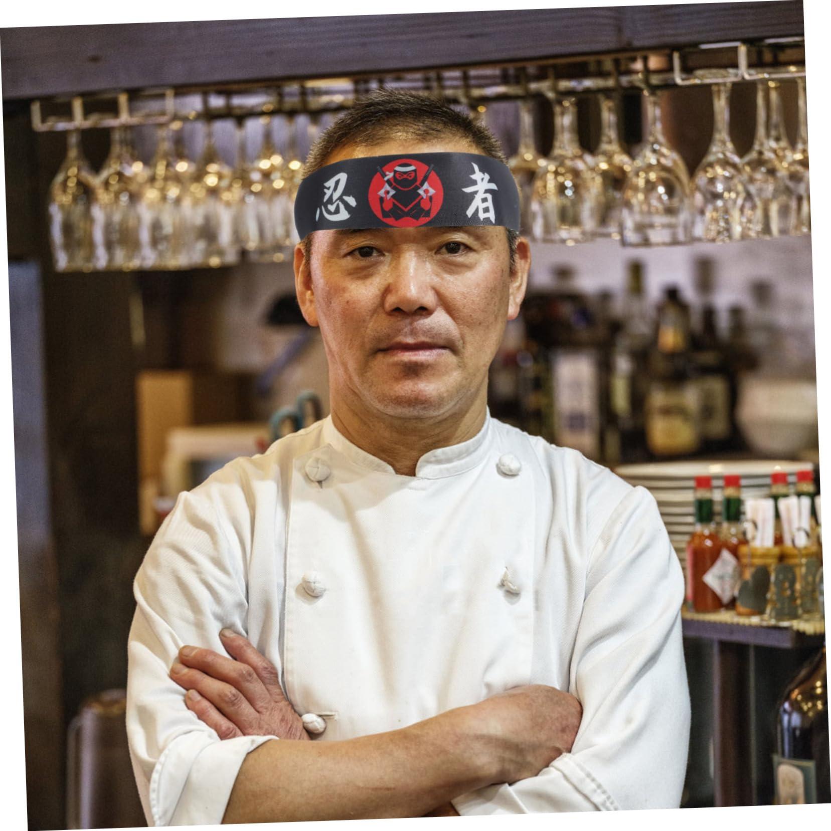 Cabilock Cabilock Japanese Headscarf Headband Sushi Costume Reusable Headband Japanese Cooking Costume Chef Headbands Chef Karate Headband Decorative Karate Headbands Karate Accessory Polyester