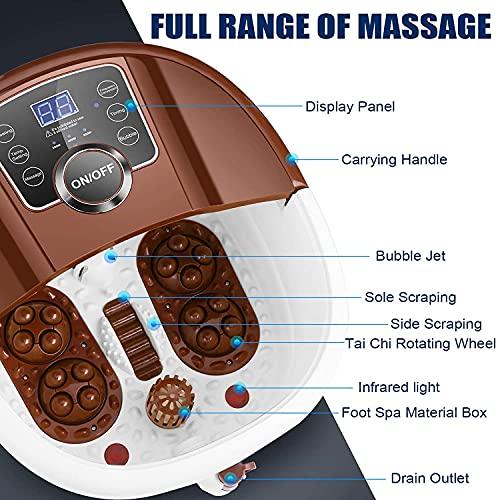 Ovitus Ovitus Foot Spa Bath Massager Motorized spa Massage Rollers with Heat Bubble Jets, Foot Bath Tub with Adjustable Temperature, Time Setting Super Large Size Pedicure Spa, Salt & Tea Tree Oil Available