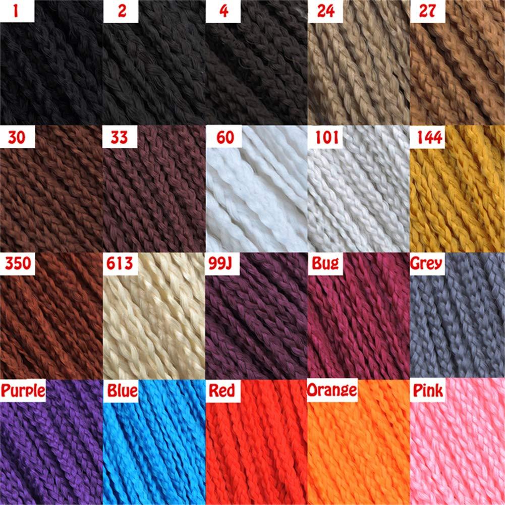 Mayloss Mayloss Long Micro 3X Pre-Looped Synthetic Zizi Braids 10 Packs/Lot 28 Inch 50g/Pack Color Thin Small Box Braid Crochet Hair Twist Fiber Hair Micro Zizi box Braiding Hair Extension(24)
