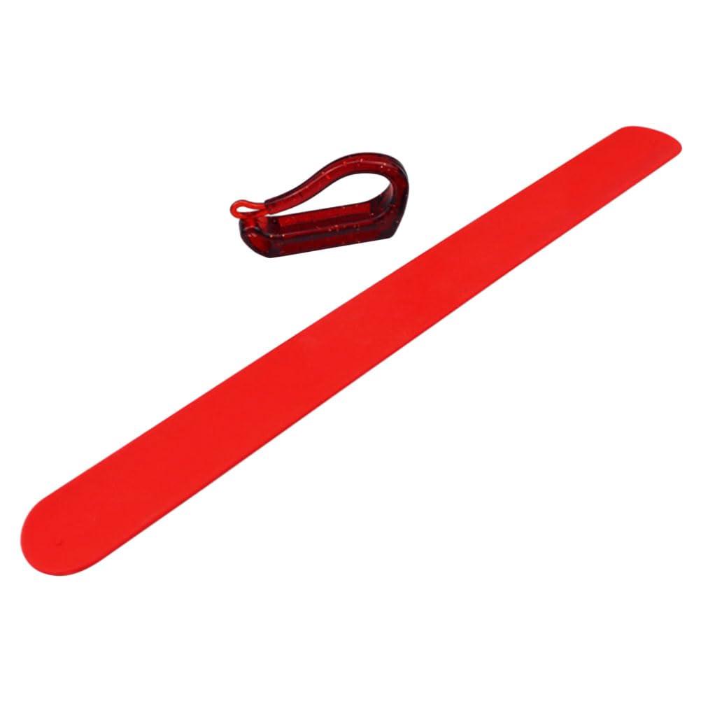 LOGOFUN LOGOFUN 4pcs Wrist Band Hairdressing Tool Rubber Band Storage Wrist Belt Hair Elastic Wrist Band for Salon Shop Supplies - Red