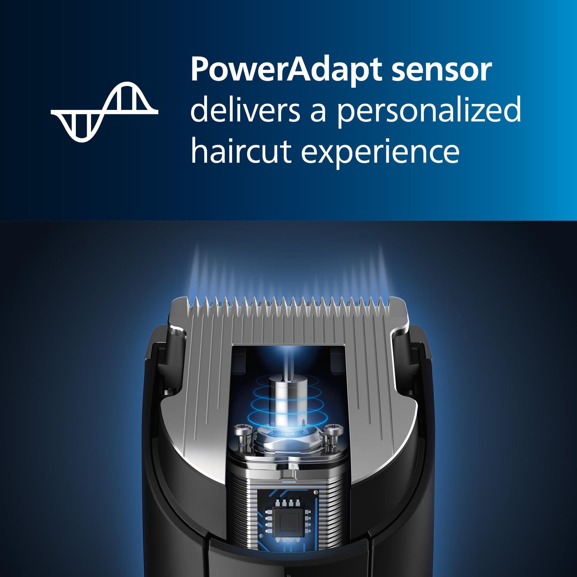 Philips Norelco Philips Norelco Hair Clipper 7000 Series, Hair and Beard Trimmer, Precision Dial, PowerAdapt Sensor, Trim-and-Flow, DualCut, DuraPower, 28 Length Settings, 90 Min. Runtime, HC7650/40