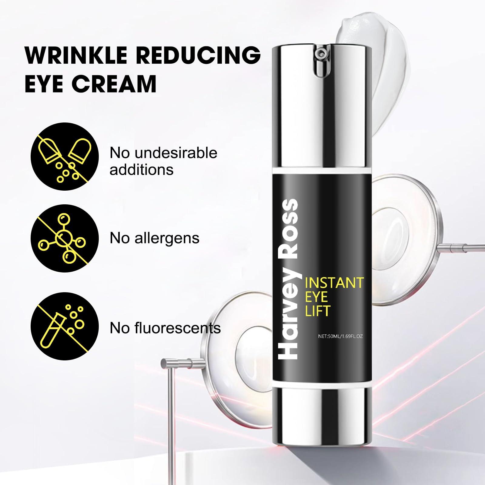 Kubot Harvey Ross Instant Lift Eye Cream, Harvey Ross effective Instant Eye Lift, Multi Action Firming Under Eye Cream, Under Eye Cream for Puffy Eye Bags Fine Lines, Specializes in Lifting The Eye Area