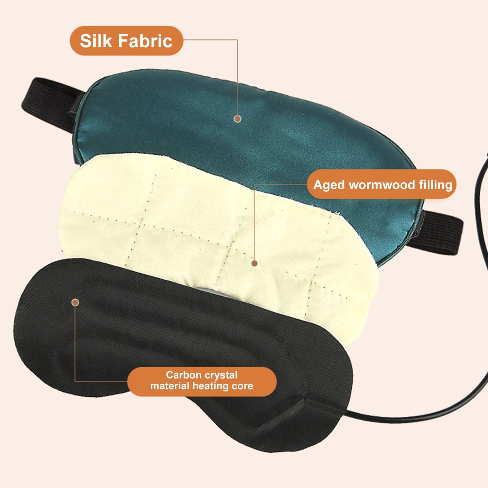 AOKID AOKID Heated Eye Patch,Warm Eye Patch,USB Electric Eye Heating Pad with Temperature & Timer Control, Dry Eye Patch for Dry Eyes for Relax & Reduce Eye Strain Dark Circle & Improve Sleep Dark Green