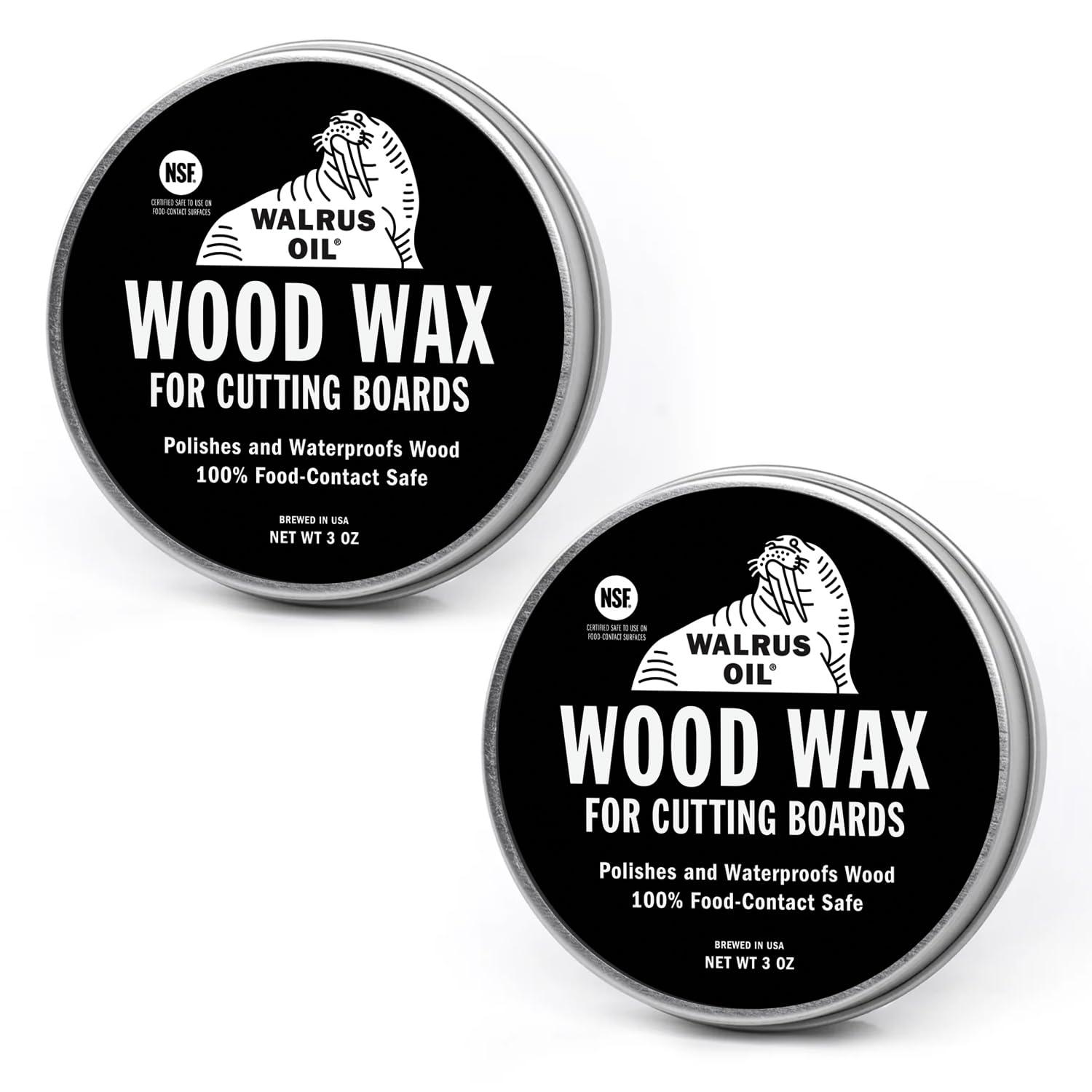 Walrus Oil Walrus Oil - Wood Wax, 3 oz Can, Cutting Board Wax - 2 Pack