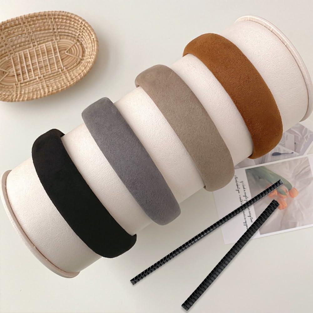 Capiant 10 PACK Anti-Slip Silicone Grip Headbands, Self-Adhesive Hairbands with Teeth Strips, Craft Hair Accessories (0.18 * 6.89 in)