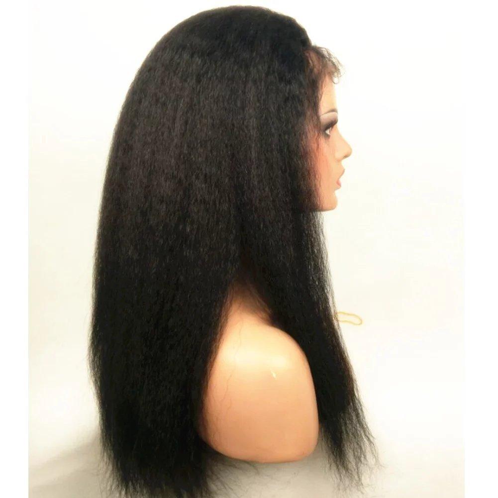 N.L.W. 360 Lace front wigs N.L.W. Italian Yaki 360 Lace Front Human Hair Wigs for Black Women Brazilian human Hair Glueless 360 Lace Wig with Baby Hair 16 inches