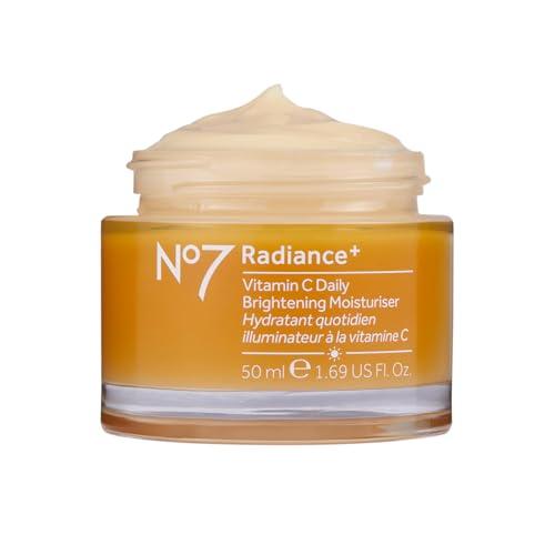 No.7 No7 Radiance+ Brightening Vitamin C Moisturizer Face Cream, Skin Nourishing Face Moisturizer, Fast-Absorbing & Lightweight Formula, Suitable for Dry Skin, 1.69 fl oz