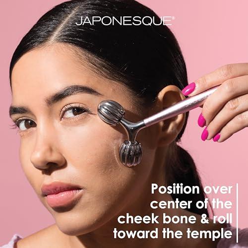 JAPONESQUE JAPONESQUE SKINTherapy Contouring Facial Tool V Roller for Lymphatic Drainage, Facial Massage, Relieves Tension and Improves Absorption of Skin Care Products