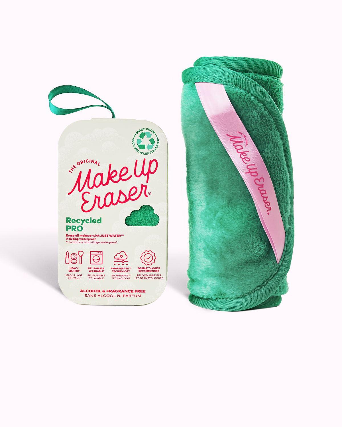 Makeup Eraser The Original MakeUp Eraser PRO, Effortlessly Remove All Makeup Using Only Water, Including Waterproof Mascara, Eyeliner, Foundation, Lipstick, Sunscreen, and More! Green, 1ct.