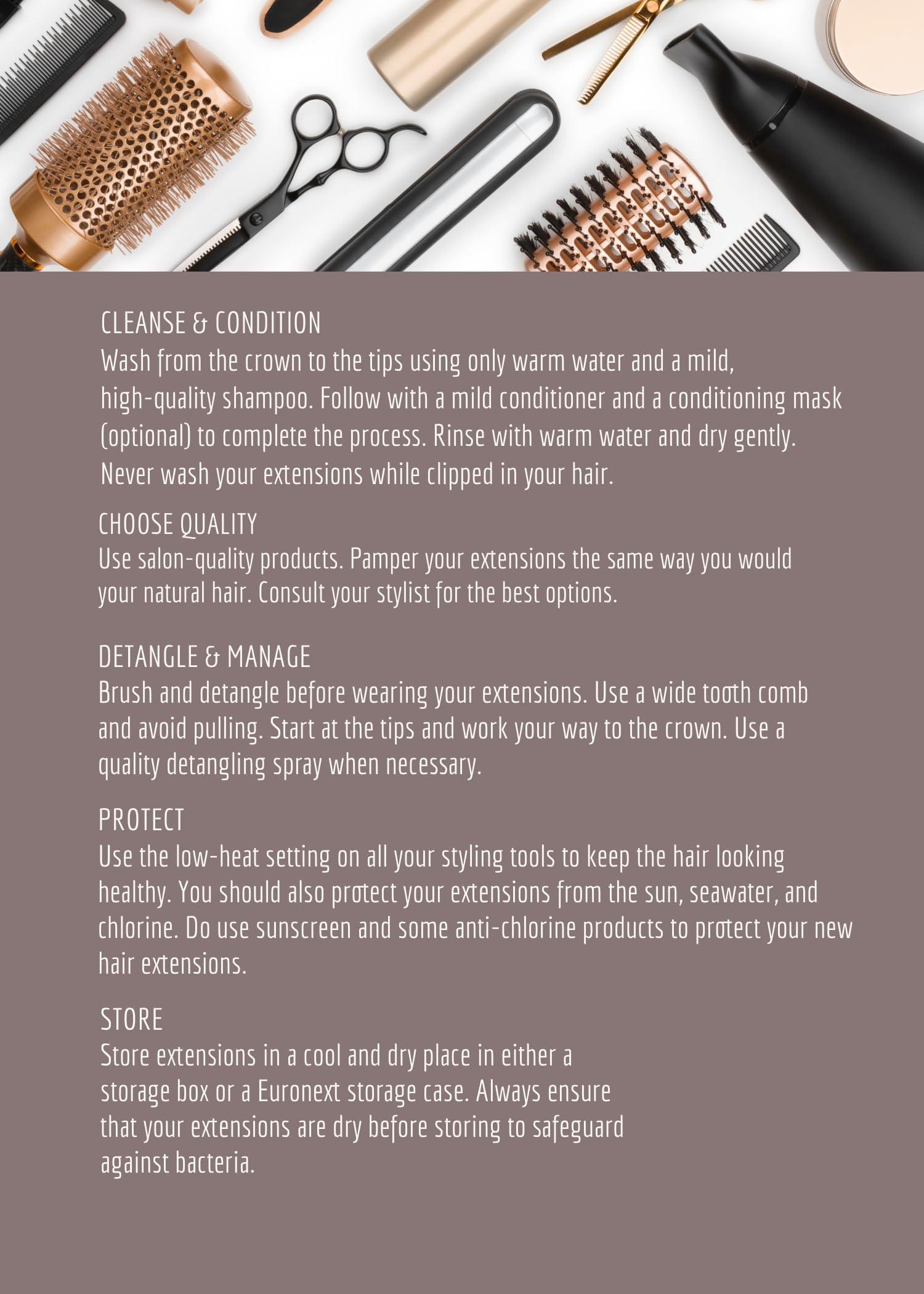 EURONEXT VALENTINE DAY SALE COUPON- EURONEXT Clip in hair extensions, 100% Remy human hair, 14 inches, Straight, Curly, Toffee Brown