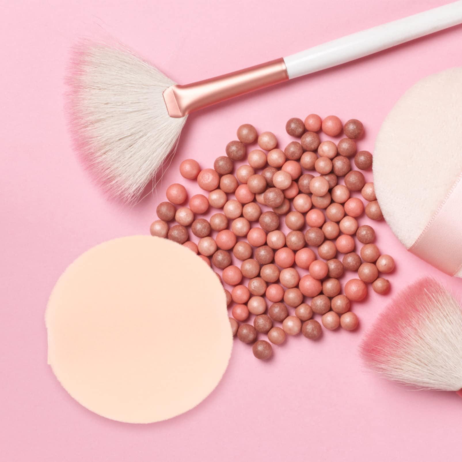 Beavorty Beavorty Kawaii Makeup Korean Makeup Korean Makeup Loose Compact Box: 3 Sets of Empty Loose Container Refillable Make-up Holder Case with Puff for Diy Makeup Setting Powder Setting Powder