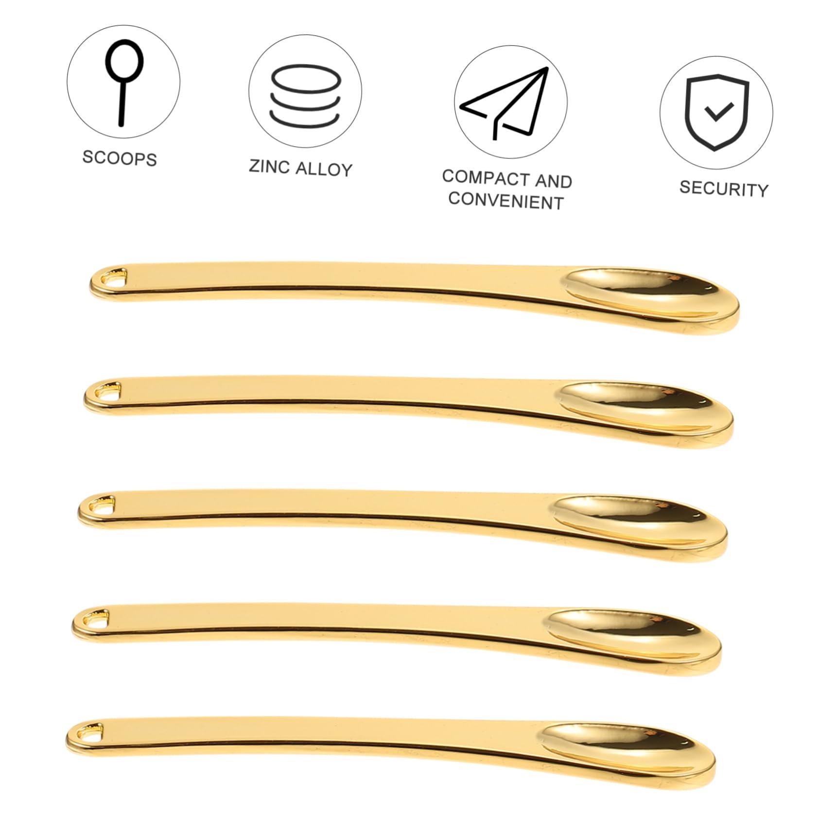 balacoo Balacoo 15 Pcs Face Cream Scoop Small Face Spoon Portable Makeup Beauty Scoop for Facial Cosmetic Makeup Bottle Spatula Massage Cosmetic Bottles Miss Environmental Protection Zinc Alloy