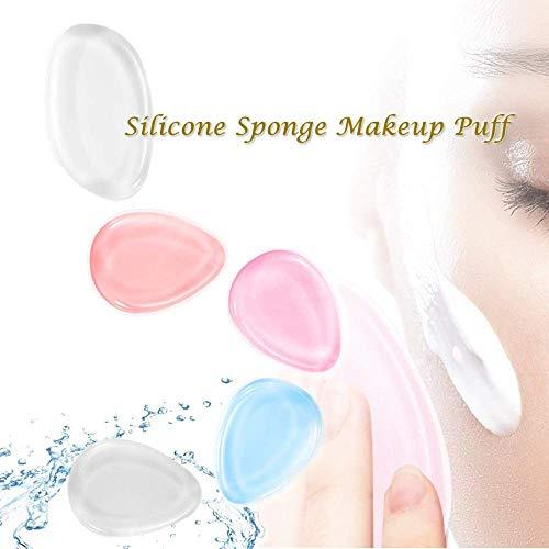 ZHome ZHome Washable Silicone Sponge Jelly Applicator for Cream Gel Foundation - Face Silisponge Cosmetic Beauty Makeup Tools Blender Purple 4PCS