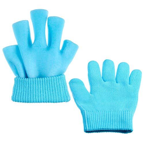 AnHua AnHua 1 Pair Gel SPA Moisturizing Gloves Soft Cotton Moisturizing Whitening Exfoliating Foot Mask Smooth Skin Care Dry Treatment (Blue)