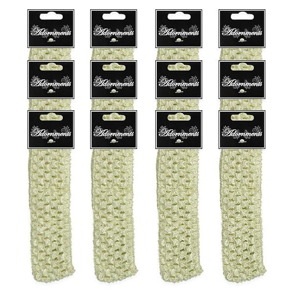 Expo International Expo International Pack of 12 Crochet Stretch Headband, Ivory