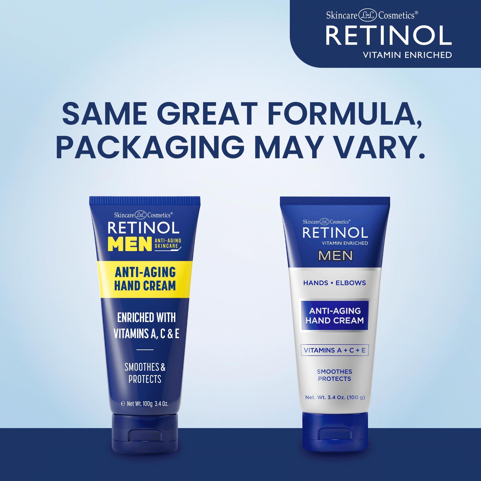 Retinol Retinol Anti-Aging Hand Cream The Original Brand For Younger Looking Hands Rich, Velvety Hand Cream Conditions & Protects Skin, Nails & Cuticles (Men\'s)