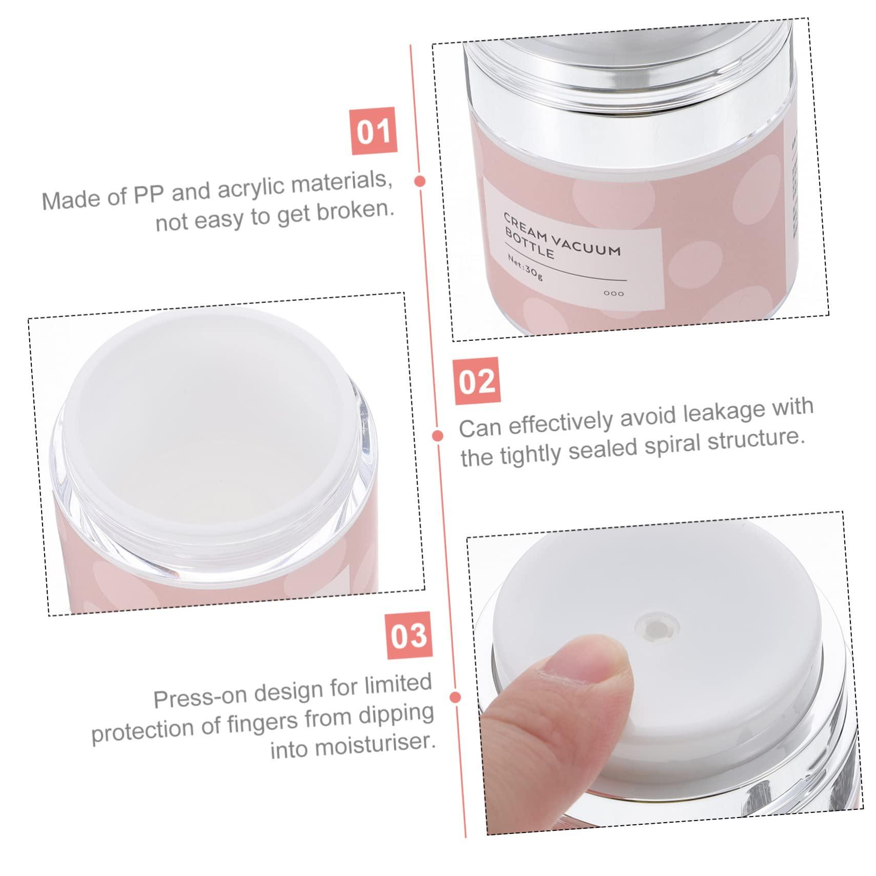 Didiseaon Didiseaon 3pcs Airless Refill Jar for Skincare 30g Cream Jar Push Pump Leakproof Design Vacuum Bottle for Cosmetics
