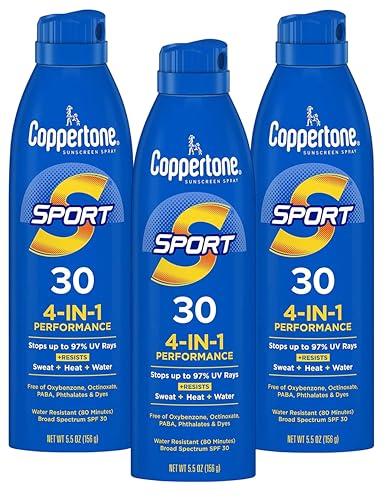 Coppertone Coppertone SPF#30 Sport 4-In-1 Performance Spray 5.5 Ounce (Pack of 3)