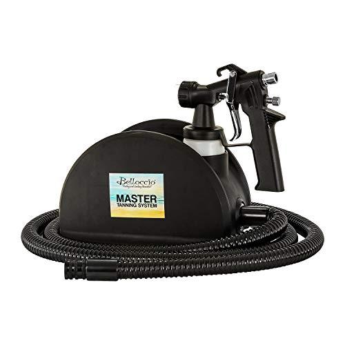 Belloccio Belloccio Master T95 High Performance Sunless Turbine Spray Tanning System; 4 Solution Variety Pack with Opulence & 8, 10, 12% DHA Simple Tan, Tent, Accessories & User Guide Video Link