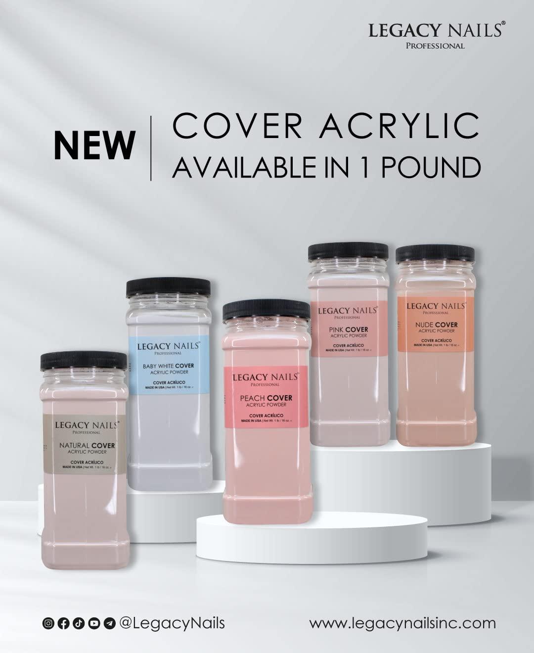 LEGACY NAILS Legacy Nails Professional Cover Acrylic Powder - Create Beautiful French Nail Art & Extensions - 1 Lb (NATURAL)