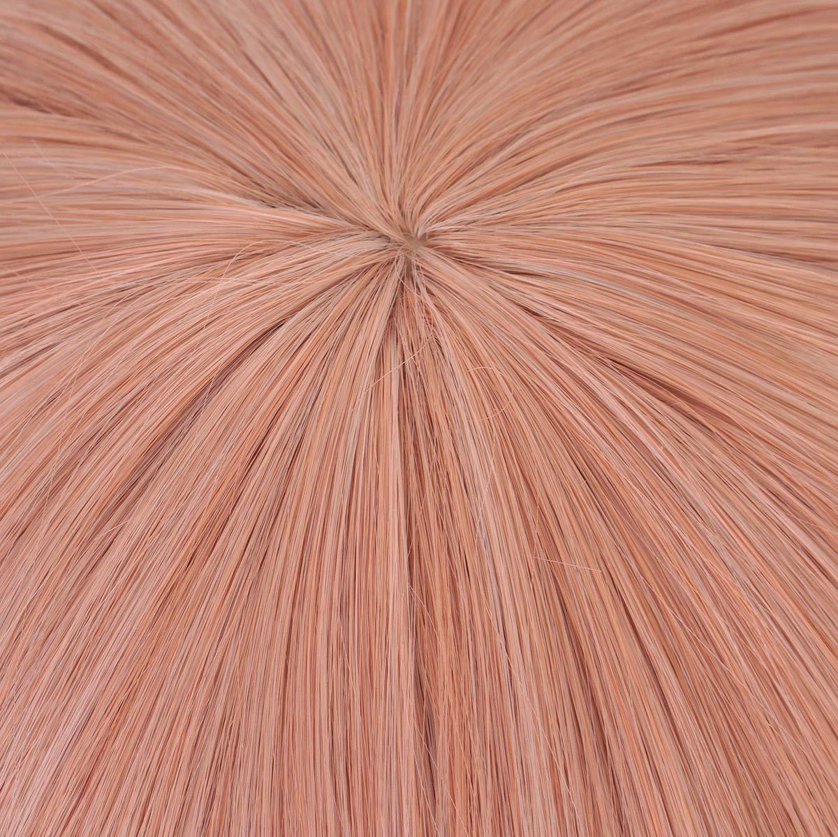 osseoca osseoca Enoshima Junko Pink Long 30 Inch Ponytail Wavy Synthetic Hair Natural Japanese Cosplay Comic Exhibition Wigs