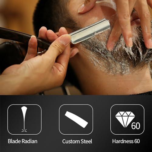 Gold Dollar Gold Dollar Retro Shaving For Men Acrylic Handle Straight Razor Barber Shaving Ready Without Stabilizer Scraper Cloth Kit
