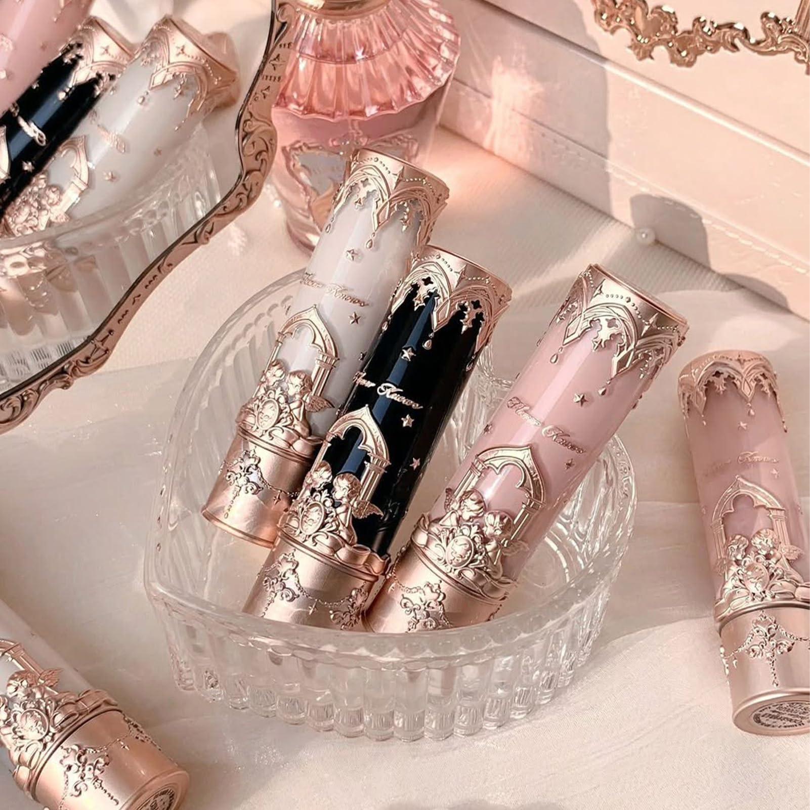 Flower Knows Flower Knows Little Angel Matte Lipstick,Super Soft & Ultra Silky Lip Stick,Long Lasting & Moisturizing Vegan Lip Mud for Girls&Women,Velvety Finish,3.5g,1Count(C01 Starry Cross)