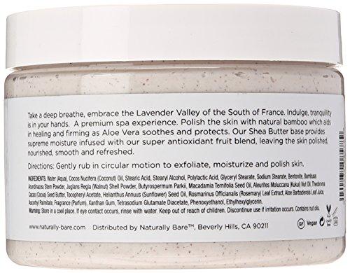 Naturally Bare Naturally Bare Bamboo Shea Body Scrub, Lavender, 12 Ounce