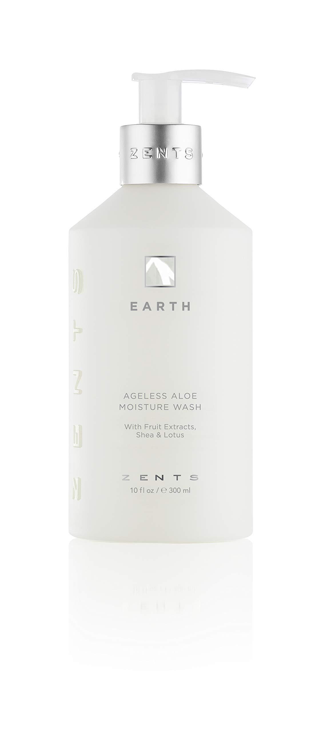 Zents Zents Moisturizing & Cleansing Skincare Set (Earth Fragrance) | Probiotic Lotion & Body Wash with Organic Shea Butter & Aloe | Hydrates & Nourishes Skin | 10 fl oz & 6.4 fl oz