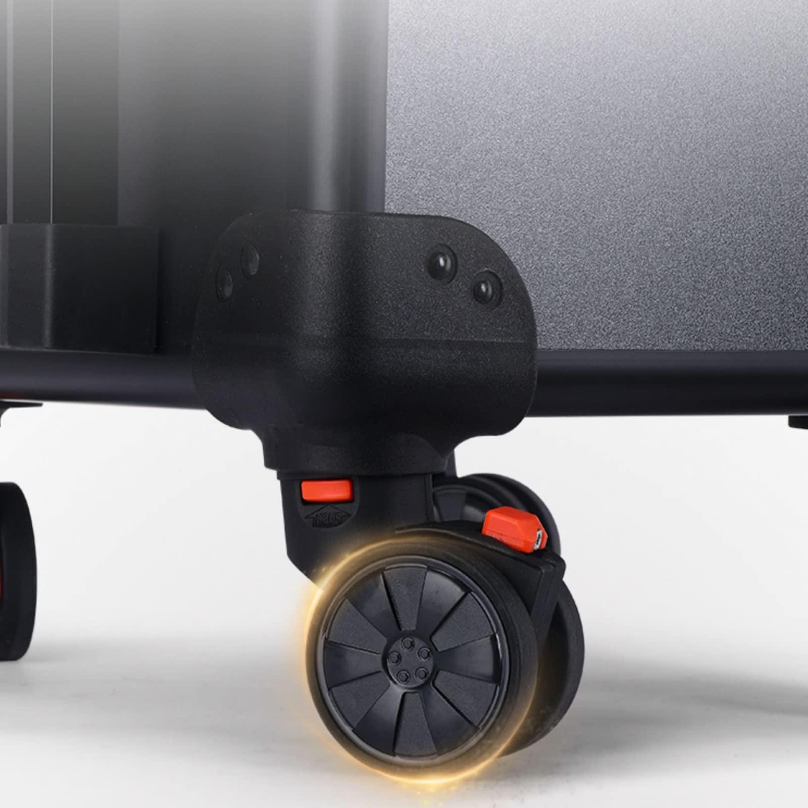 HJXGQJM Rolling Makeup Case Professional Makeup Train Case Makeup Artist Travel Organizer, Three-tone Lighting, Adjustable Divider Design, Makeup Case Professional Makeup Case Omni-Directional Wheels ( Color