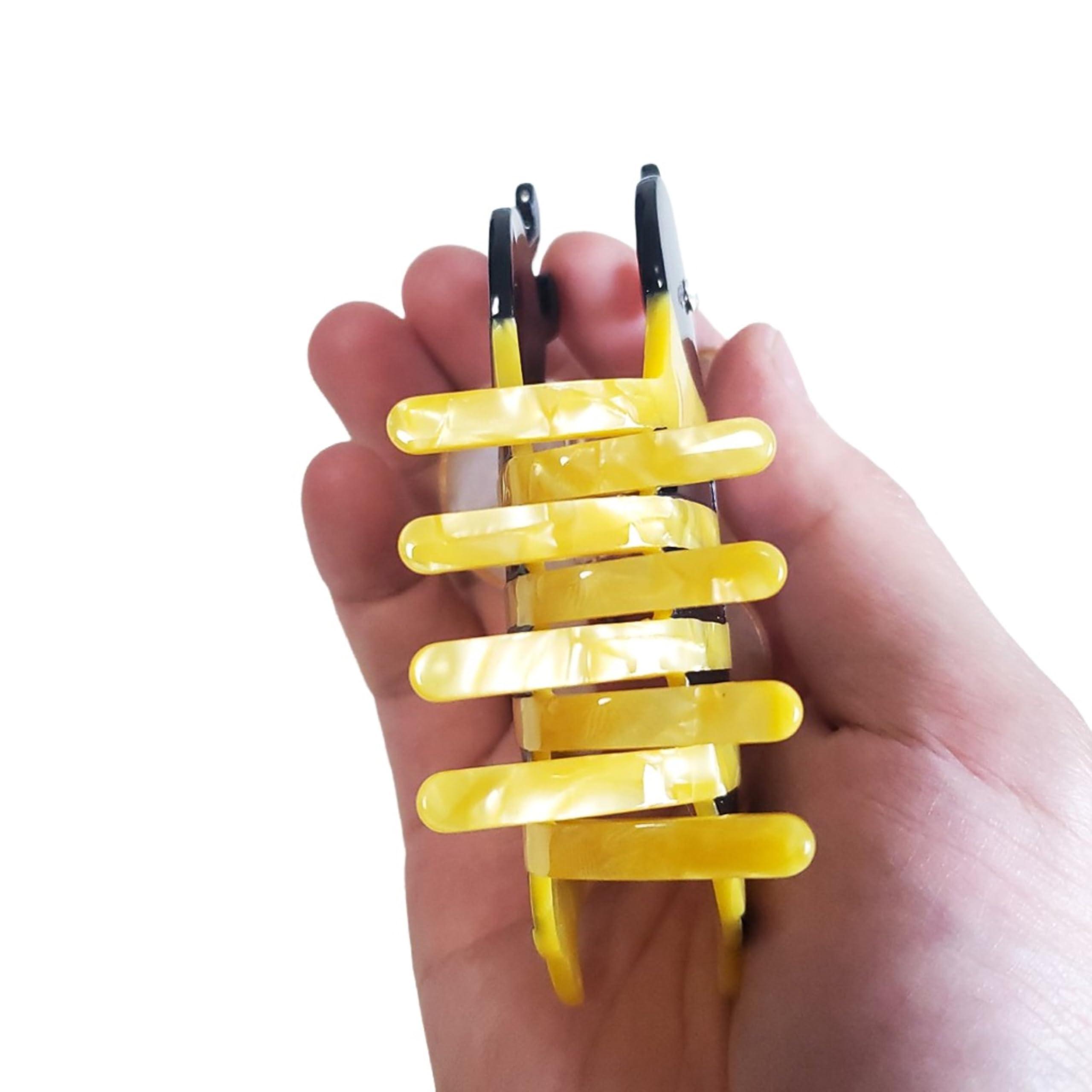 Clip Sugar Novelty Bee Hair Clip,Acetate Claw Clips,Hair Clips for Women,Yellow