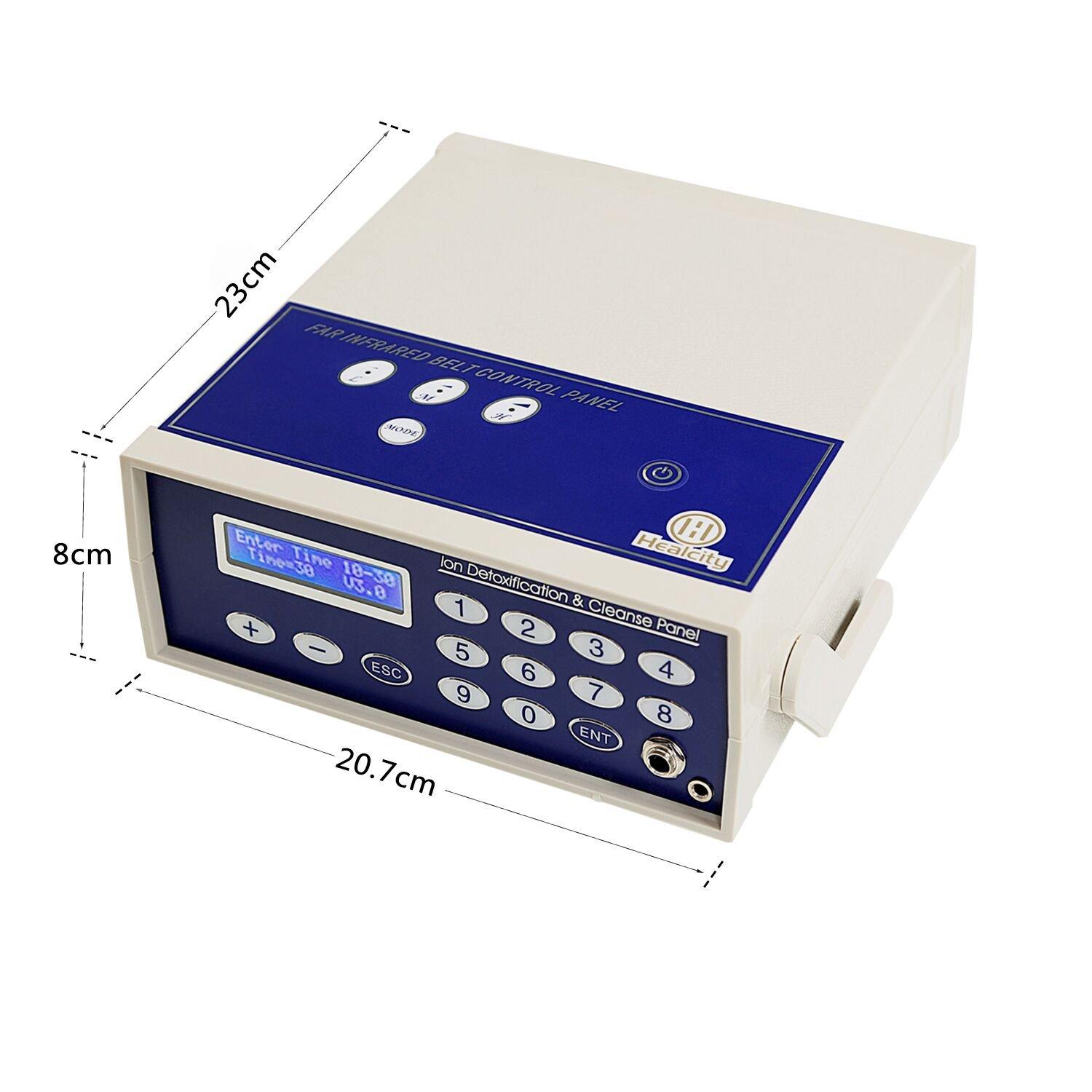 Healcity Healcity Ionic Foot Bath Detox Machine Birthday Gift Professional Negative Hydrogen Ion Foot Detoxification System with 2 Detox Arrays Far Infrared Wrist Strap Waist Belt Storage Case