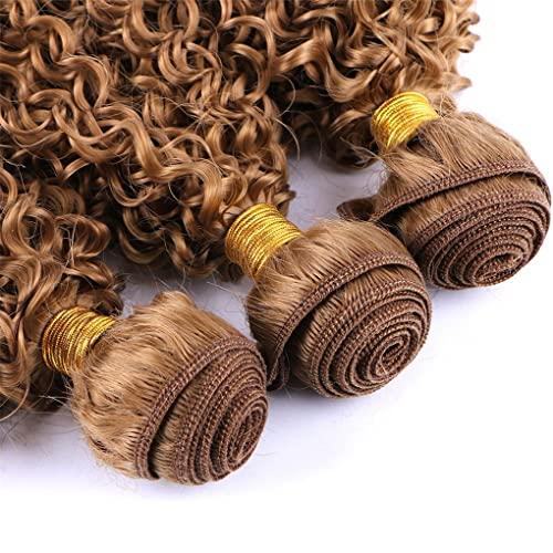 Qinhange Kinky Curly Hair Weave Bundles 100 Gram/Piece High Temperature Synthetic Hair Extensions For Africa Women #1B 20 Inch 3 pcs
