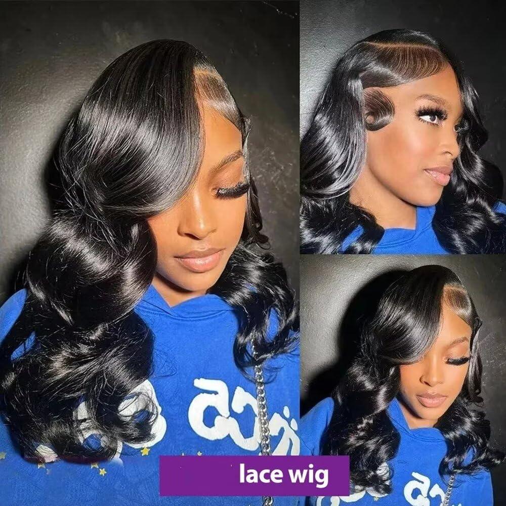 oulaer 200% Density Body Wave Lace Front Wig Human Hair For Black Women 13x4 Transparent HD Lace Frontal Wig Pre Plucked With Baby Hair Natural Hairline Glueless Wigs 24Inch