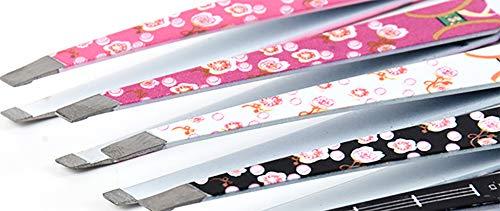 BesYouSel BesYouSel 10Pcs Professional Tweezers Set Stainless Steel Eyebrow Tweezers Kit, Cute Print Tweezers for Women,Men Great Precision for Facial Hair, Ingrown Hair, Splinter Remover