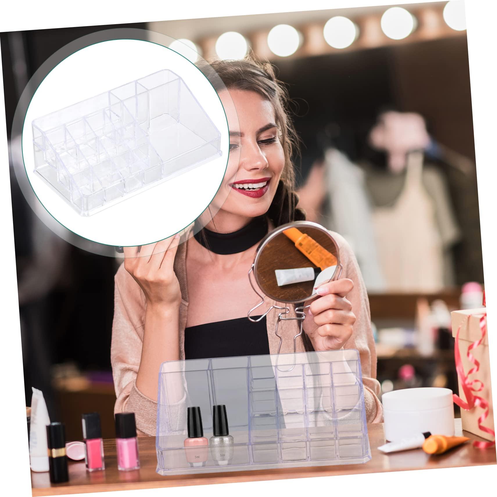 Mipcase Mipcase Box Lipstick Storage Box Makeup Organiser Storage Holder Cleaner Clear Makeup Organisers Compartments Cosmetic Display Cases Bins Makeup Brushes Skincare Lip Tint Palette Plastic