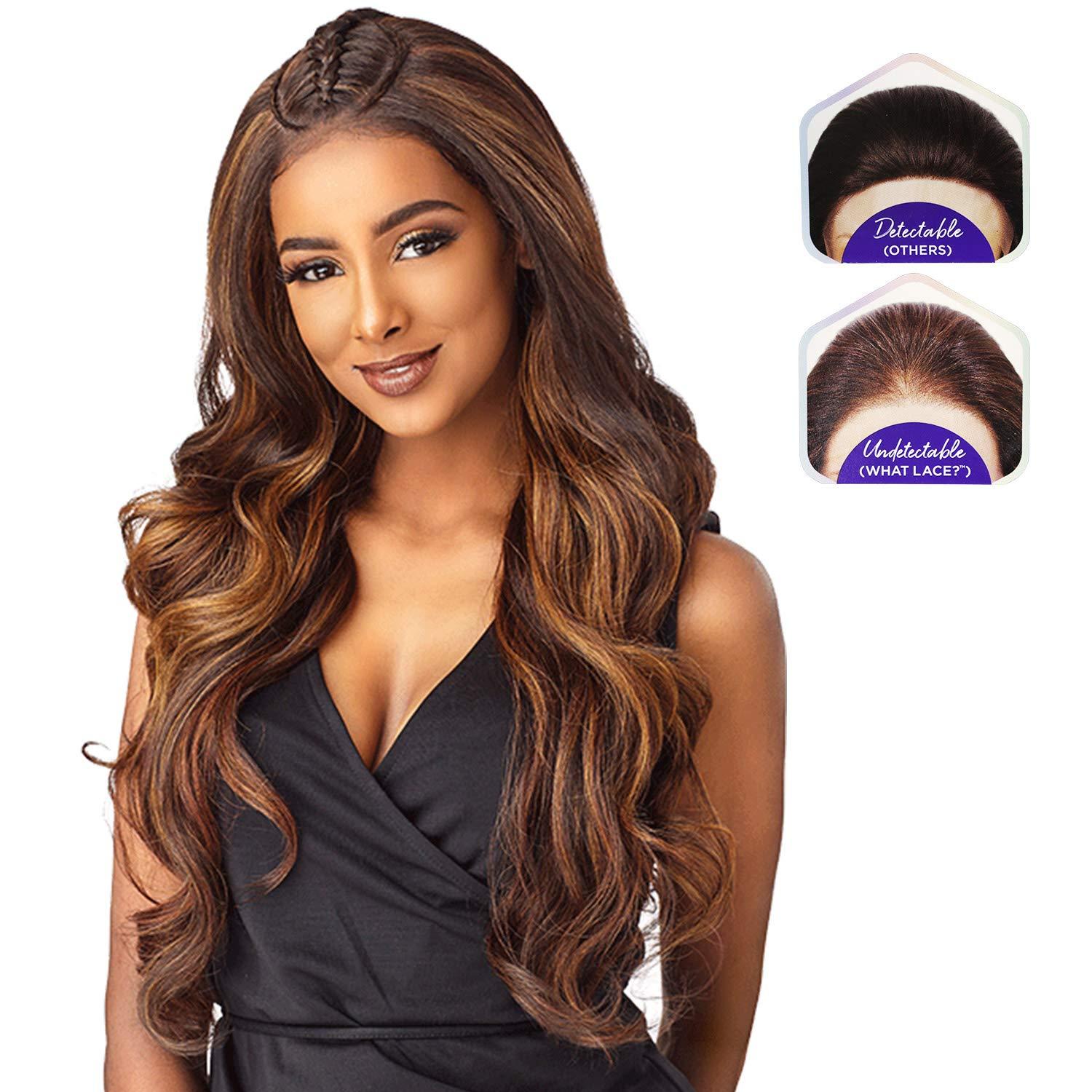 Sensationnel Sensationnel What lace 13x6 Wigs - solana lacefrontal hand tied glueless synthetic with natural density preplucked hairline (1 JETBLACK)