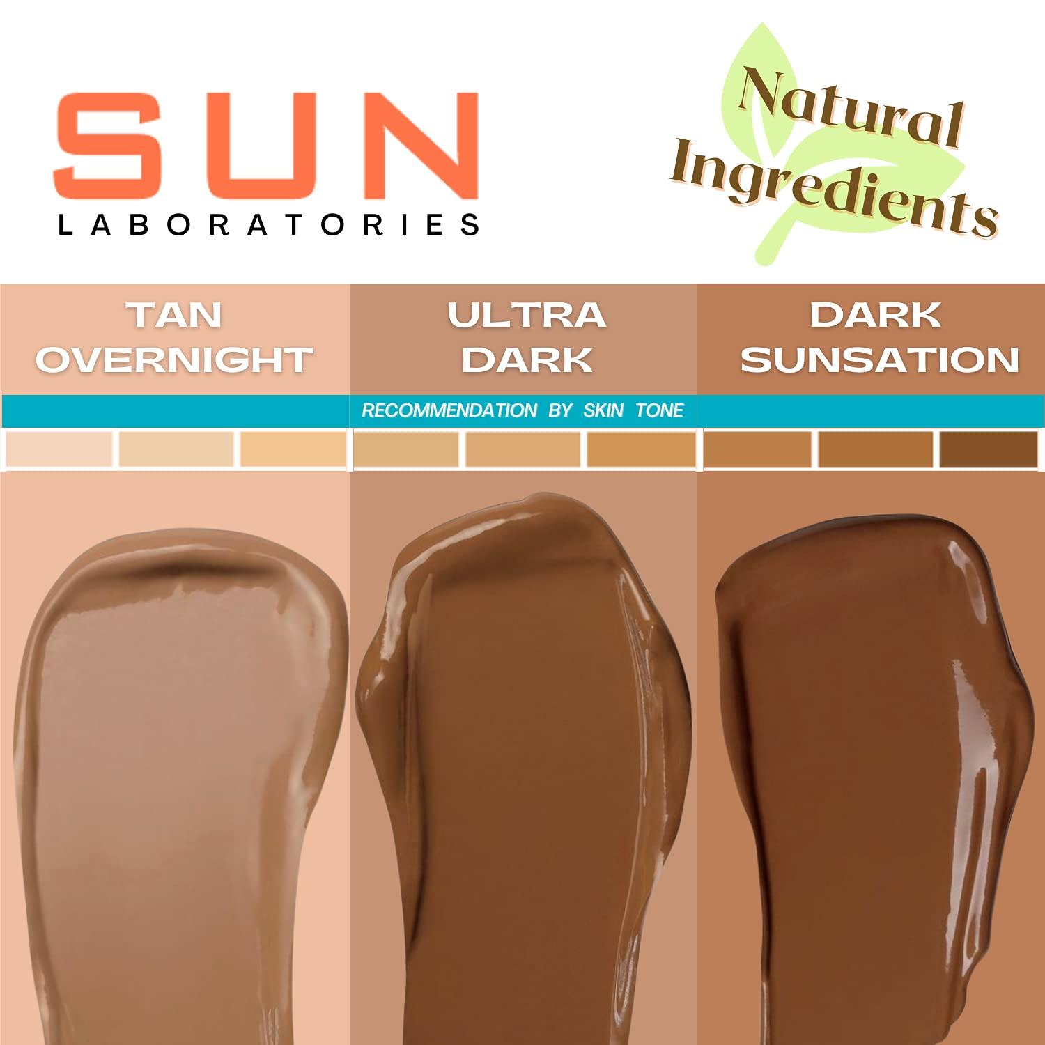 Sun Laboratories by Giesee Sun Laboratories By Giesee Dark Sunsation Self-Tanning Lotion for - 2 Pack 8 oz | Ultra Dark Tanning Lotion, Natural Self Tanner, Non-Toxic Tanning Bed Lotion, Face Tanner, Sunless Tanner