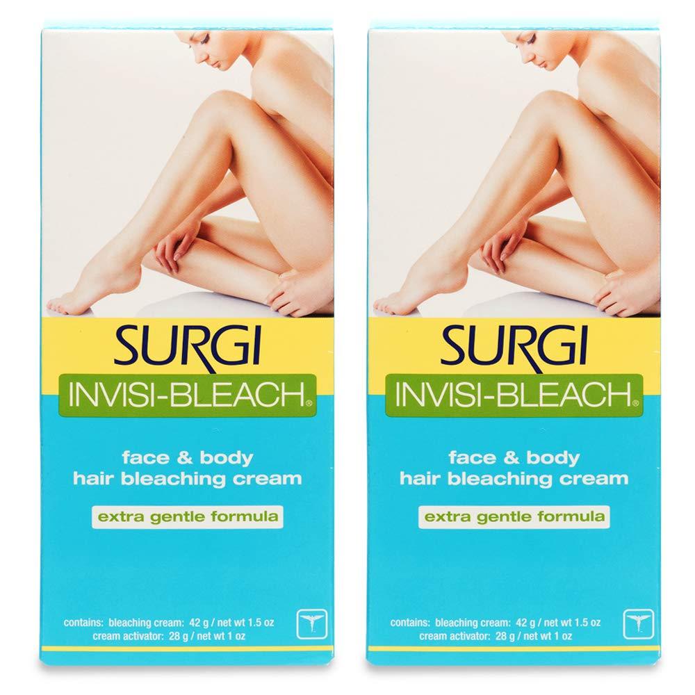 SURGI WAX Surgi Invisi-Bleach Face & Body Hair Bleaching Cream 1.5 oz (Pack of 2)