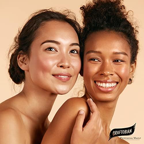 Graftobian Graftobian HD Glamour Crme Foundation 1/2oz, Weightless Full Coverage Makeup, 65 Inclusive Shades, For All Skin Types, Natural or Full-Glam Looks, For Professionals and Beginners, Leading Lady