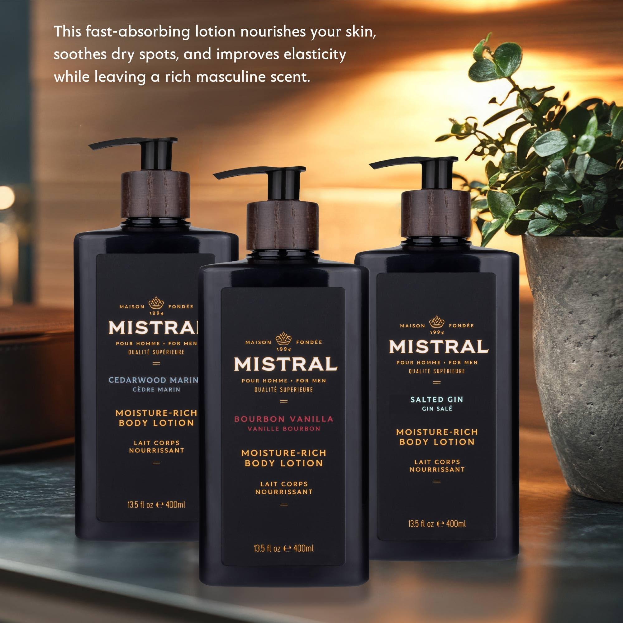 Mistral Mistral Men\'s Moisture-Rich Body Lotion, Salted Gin, 13.5 Fl Oz