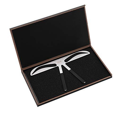 Salmue Salmue Eyebrow Ruler , 8 Types Eyebrow Stencil Positioning Tattoo Eyebrow Ruler Makeup Tool Balance Extension Ruler Shape Stencil for DIY or professional Permanent Makeup Gold Ratio Eyebrow Makeup(7#)