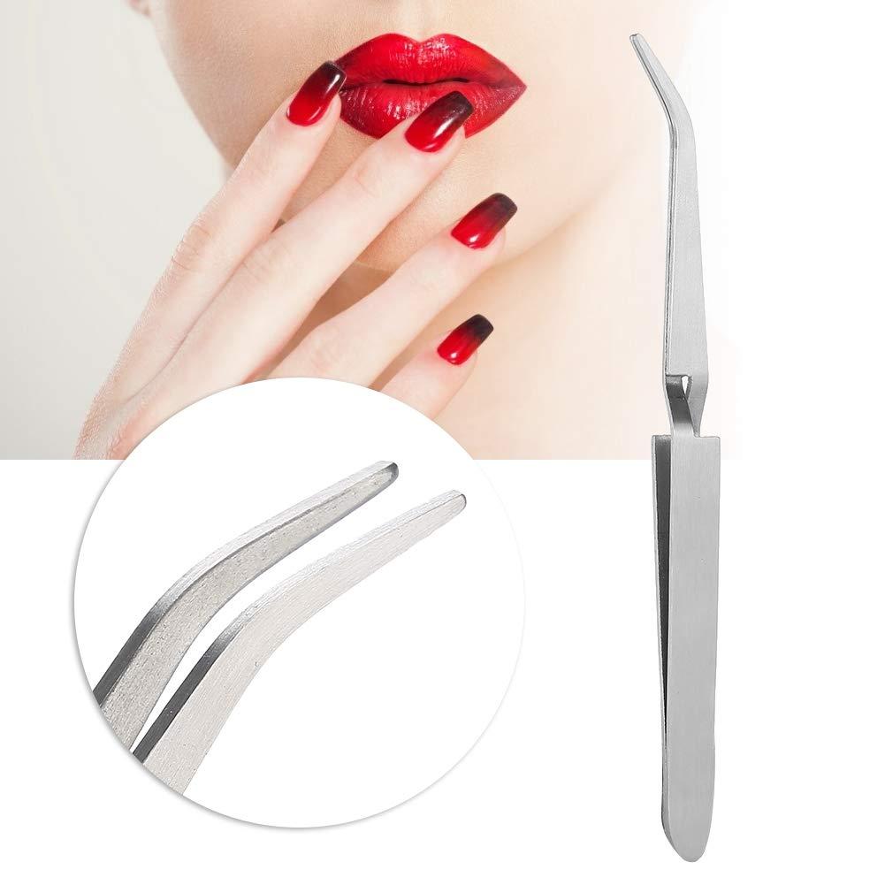 NSXAYIWE Stainless Steel Tweezers, Gel Nail Acrylic Nail Shaping Tweezer Clips, Shaping Tweezers Nail Tools
